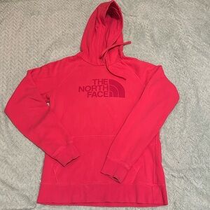 The northface women’s medium pink hoodie